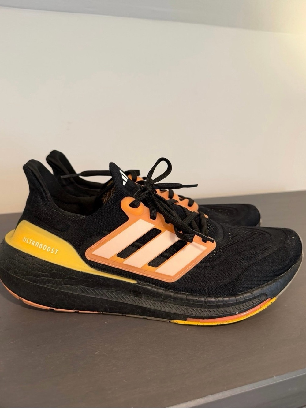 adidas Men’s Ultraboost Running Shoes - Black, Orange & Yellow